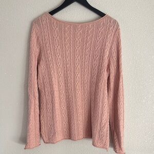 Lauren Ralph Lauren Blush Pink Cable Knit Sweater XLarge